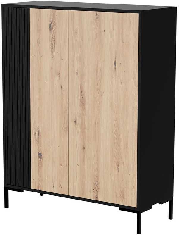 Cama Meble Komoda - Cama MERCI 100 x 40 x 129 cm Juoda/Amatininkų ąžuolas