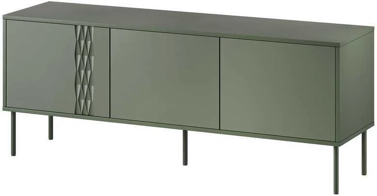 Cama Meble Cama RTV 3D TRESSE cabinet 150x40x55 matte žalias