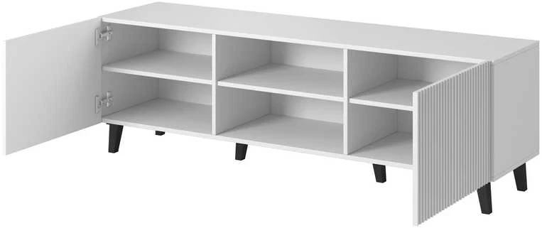 Cama Meble Televizoriaus Spintelė - Pafos 150x42x52 Balta Matinė