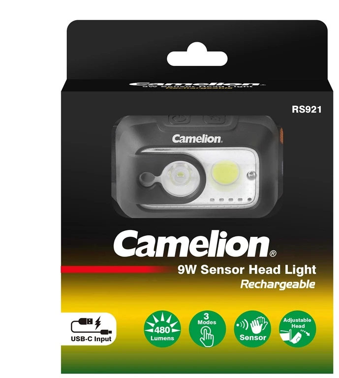 Camelion Headlamp with sensor. 9W. 280-480lm