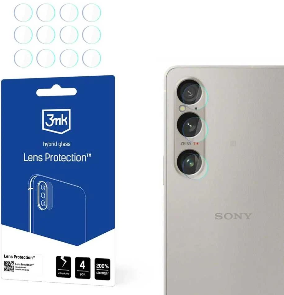 3mk objektyvo apsauga - Kameros objektyvo stiklas, skirtas „Sony Xperia 1 VI“ (4 komplektai)