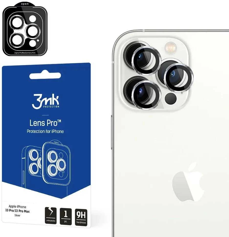 Apsauginis stikliukas kamerai 3mk Lens Pro Apple iPhone 13 Pro/13 Pro Max sidabrinis