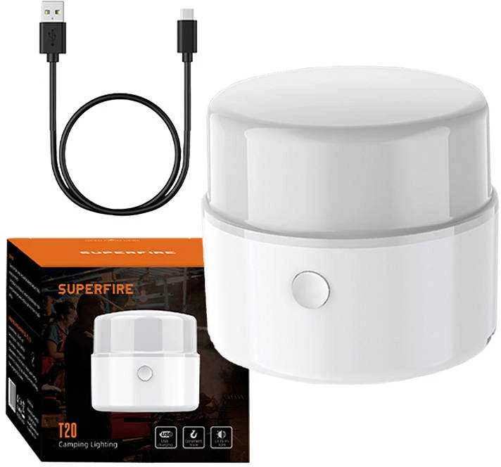 Stovyklavimo žibintas Superfire T20, 180lm, USB