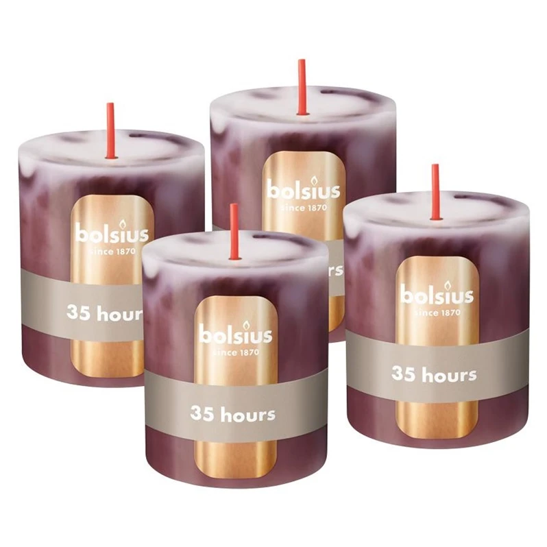 Candle. cylindrical Bolsius Royal Burgundy. 8/6.8cm