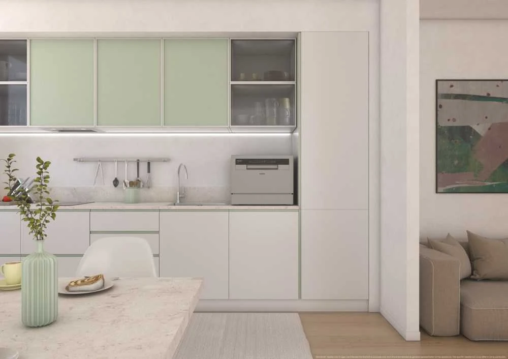 Candy Indaplovė | 6E51LS | Stalas | Plotis 55 cm | Indų komplektų skaičius: 6 | Programų skaičius: 8 | Energijos vartojimo efektyvumo klasė: E | Sidabrinis