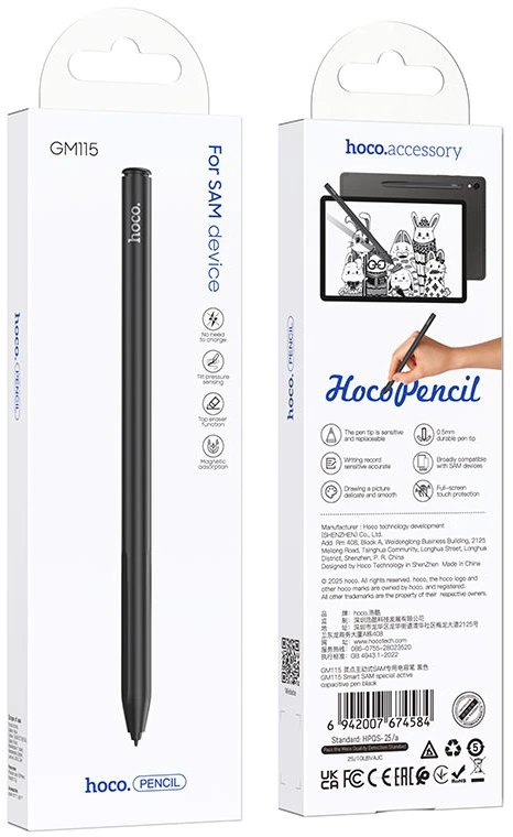 Capacitive pen for tablet active Hoco GM115 juodas