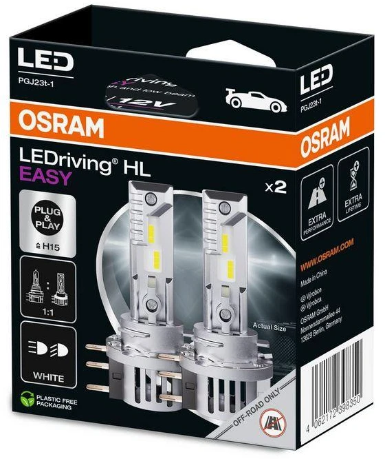 Automobilio lemputė Osram, H15, LED, balta, 12 V, 2vnt