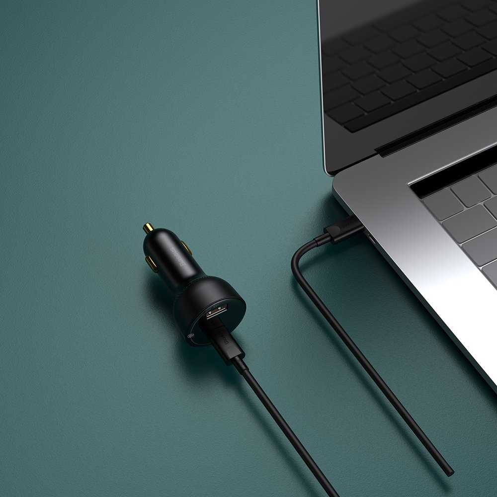 Baseus CCZX-01 automobilinis įkroviklis USB-C, 100W - juodas