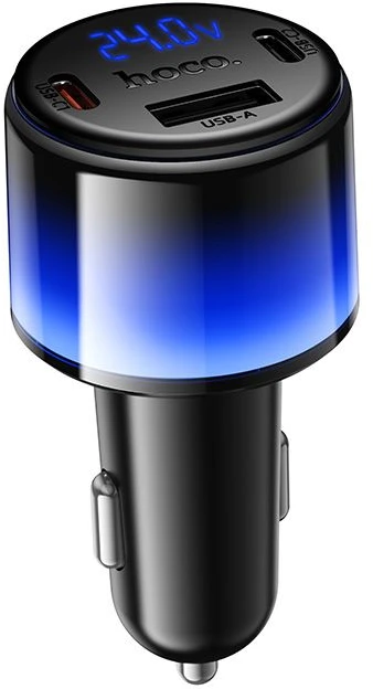 Automobilinis įkroviklis Hoco USB A + 2xUSB C PD QC3.0 57W Z69B juodas