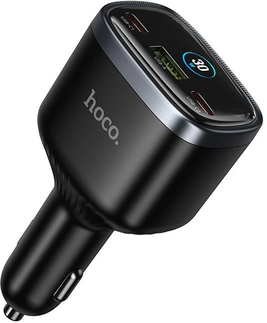 Car charger Hoco USB A + 2xUSB C PD QC3.0 93W Z70 juodas