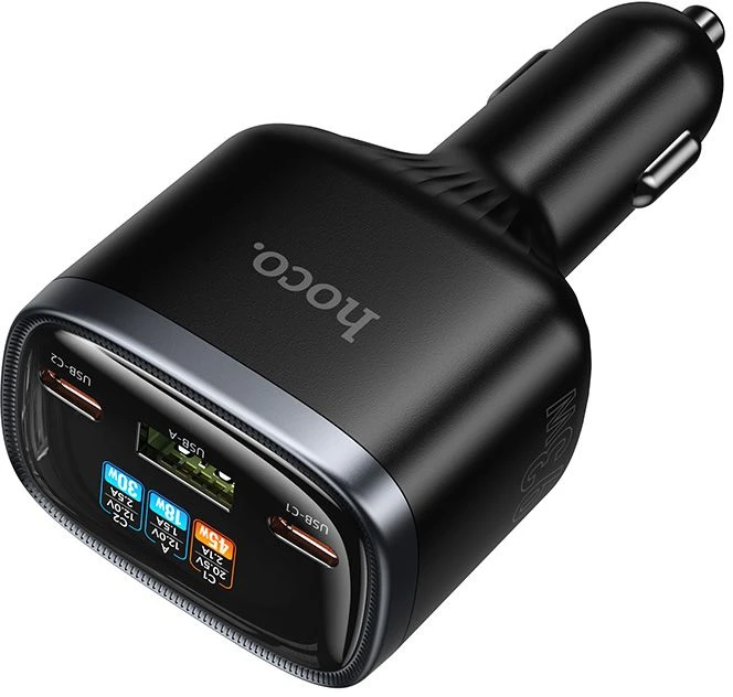 Car charger Hoco USB A + 2xUSB C PD QC3.0 93W Z70 juodas