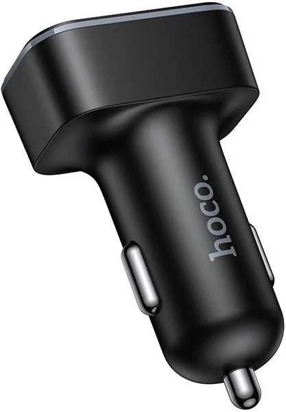 Automobilinis įkroviklis Hoco su LCD ekranu 2xUSB A + 1xUSB C PD QC3.0 42W Z63A juodas