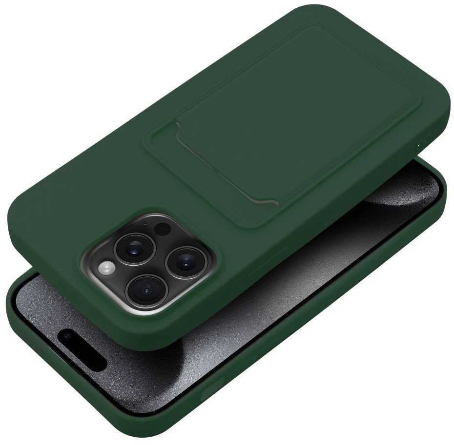 OEM dėklas, skirtas iPhone 15 PRO MAX, kortelių dėklas, žalia