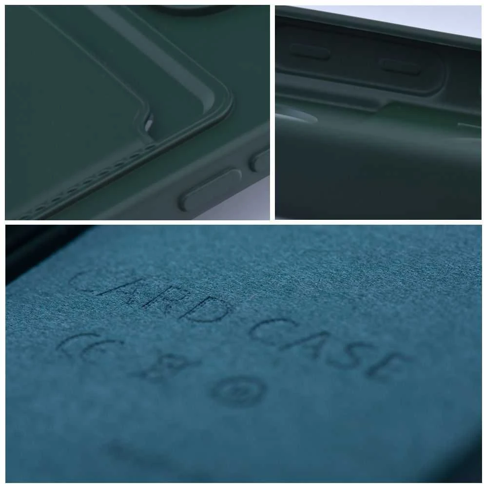 OEM dėklas, skirtas iPhone 15 PRO MAX, kortelių dėklas, žalia