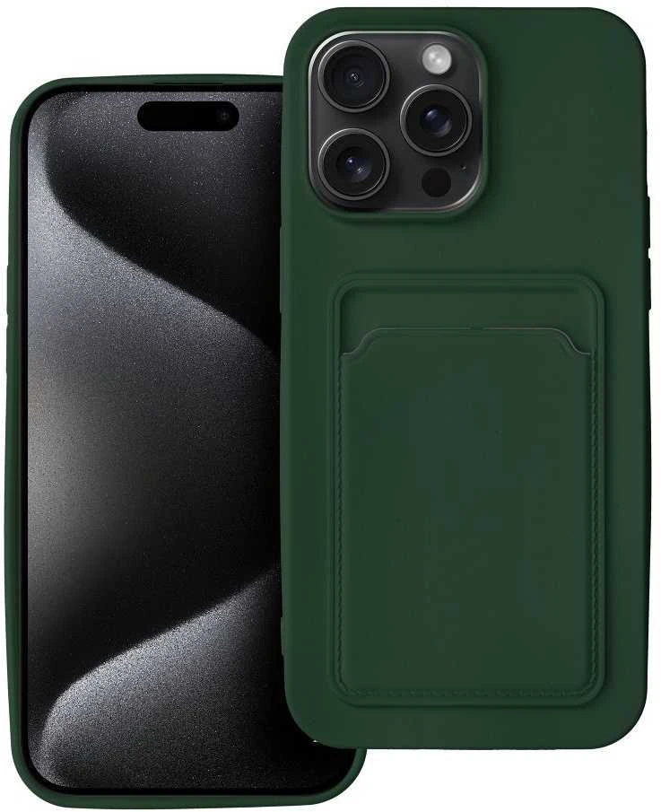 OEM dėklas, skirtas iPhone 15 PRO MAX, kortelių dėklas, žalia