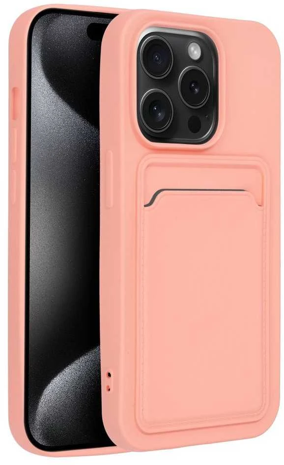 „Oem“ dėklas, skirtas „iPhone 15 PRO“ kortelių dėklui, rožinis
