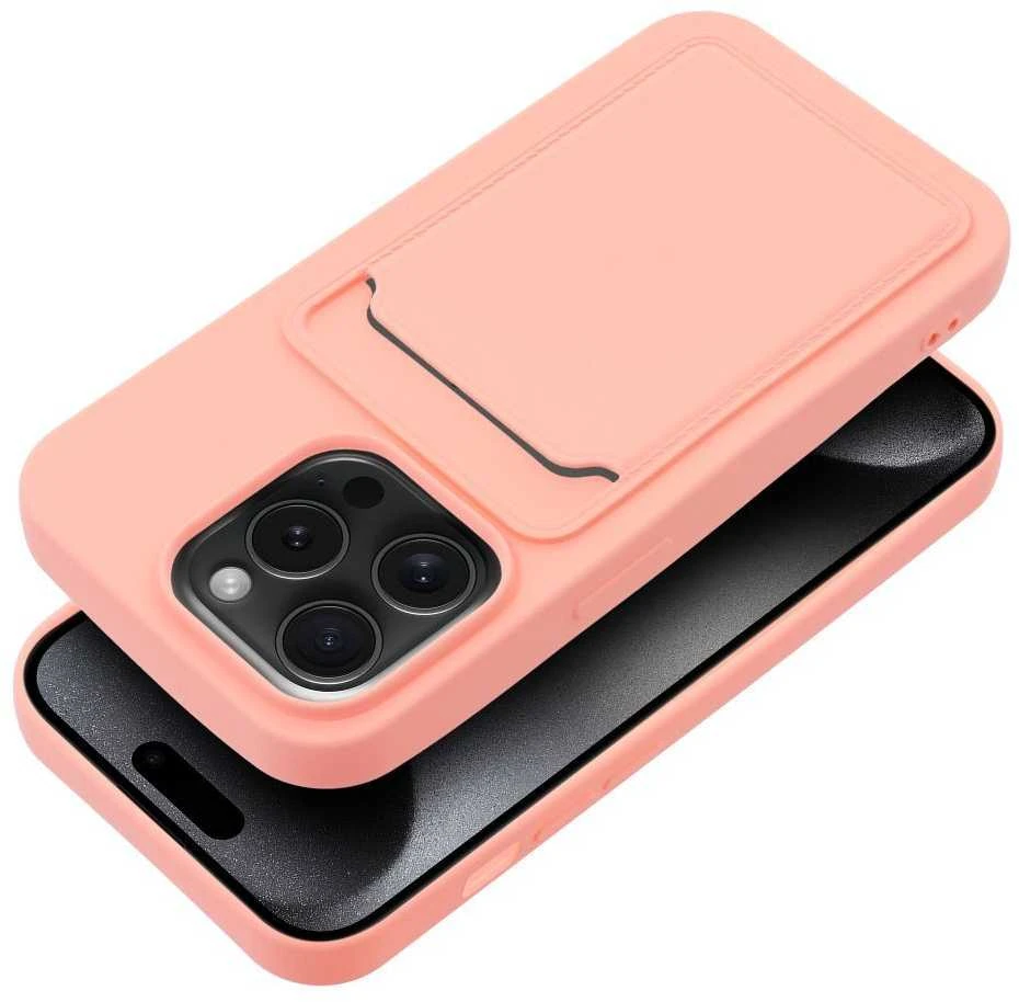 „Oem“ dėklas, skirtas „iPhone 15 PRO“ kortelių dėklui, rožinis