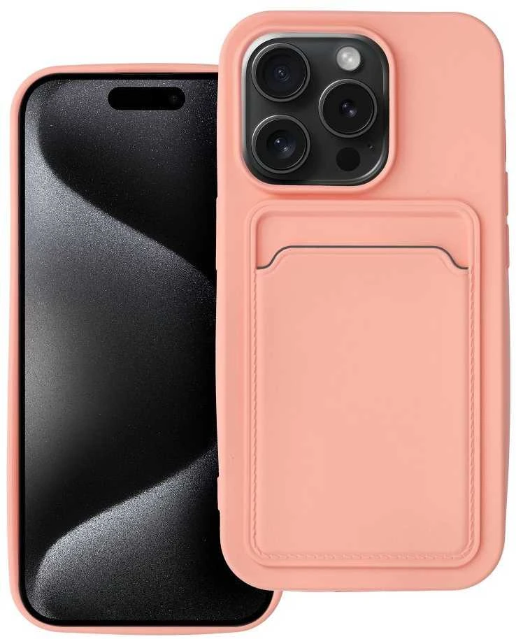 „Oem“ dėklas, skirtas „iPhone 15 PRO“ kortelių dėklui, rožinis