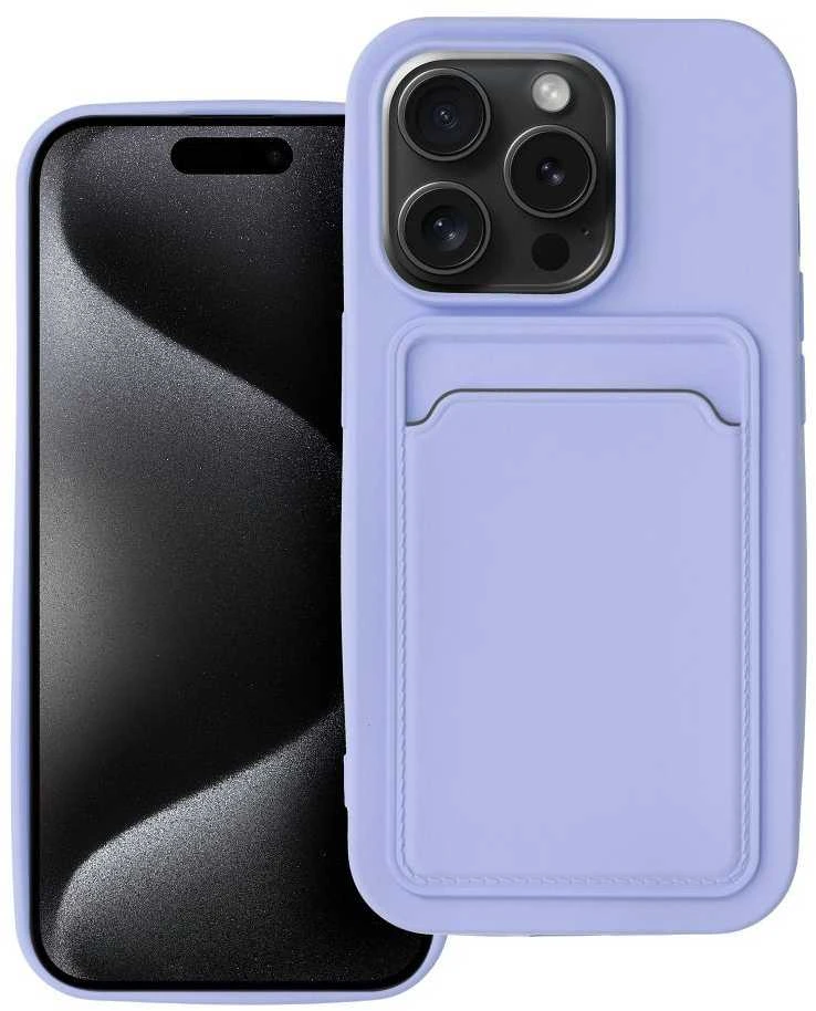 OEM dėklas iPhone 15 PRO kortelių dėklas violetinė