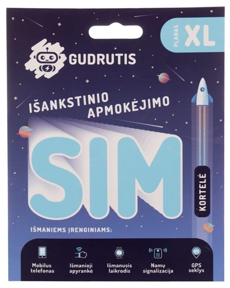 KORTELĖ IŠANKS APMOKĖJIM GUDRUTIS SIMXL