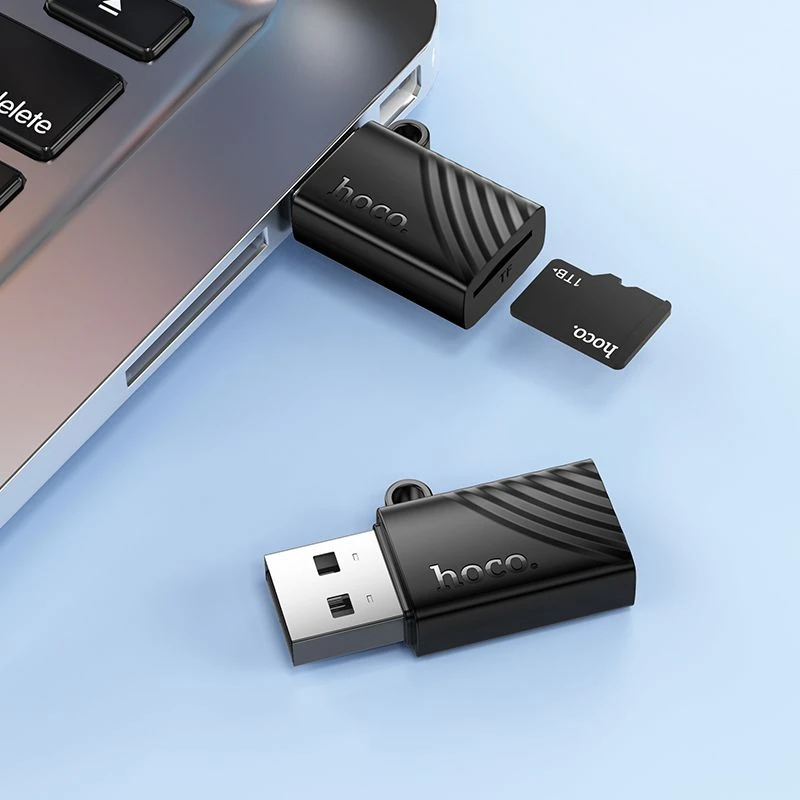 Card reader TF USB-A Hoco HB53 juodas