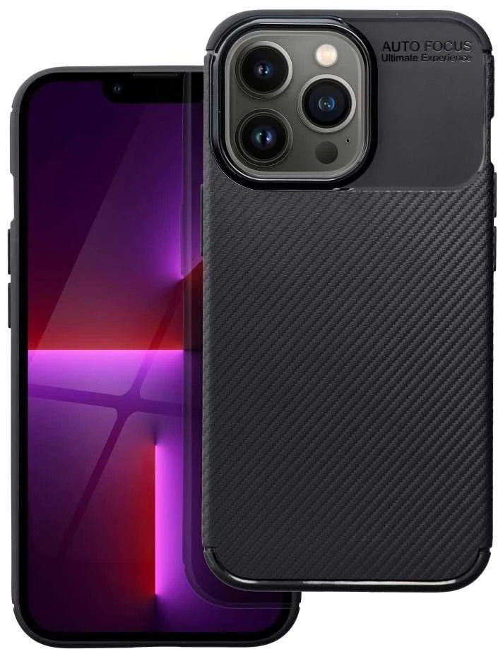 OEM dėklas, skirtas iPhone 13 PRO, anglies pluošto, juodos spalvos