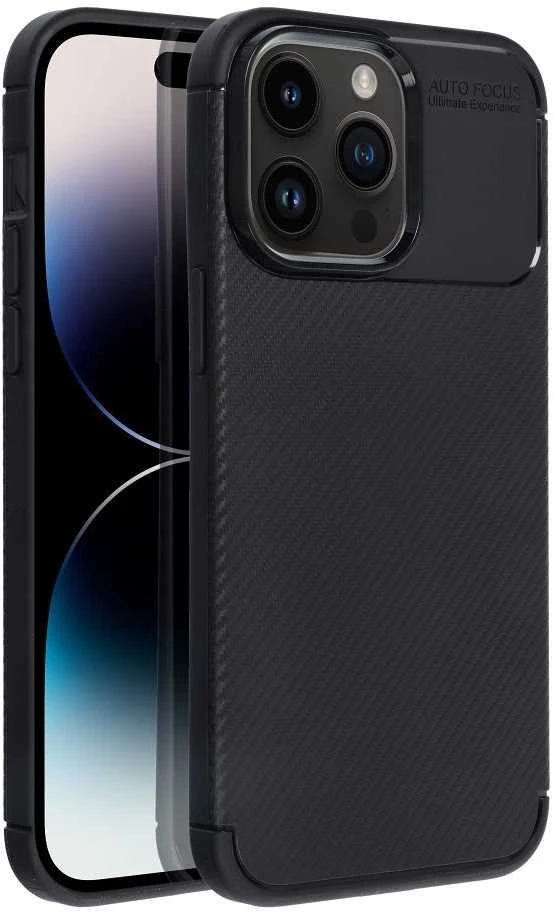 Dėklas Oem Case for iPhone 14 PRO MAX Carbon Premium juodas