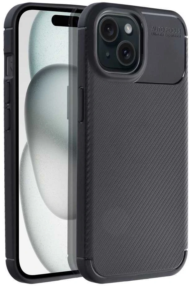 Dėklas Oem Case for iPhone 15 Carbon Premium juodas