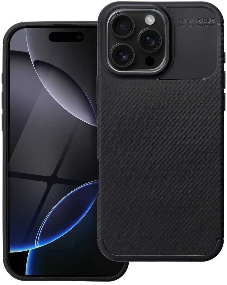 Dėklas Oem Case for iPhone 16 PRO MAX Carbon Premium juodas
