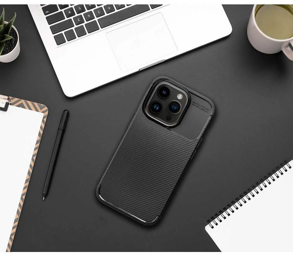 Dėklas Oem Case for iPhone XR Carbon Premium juodas