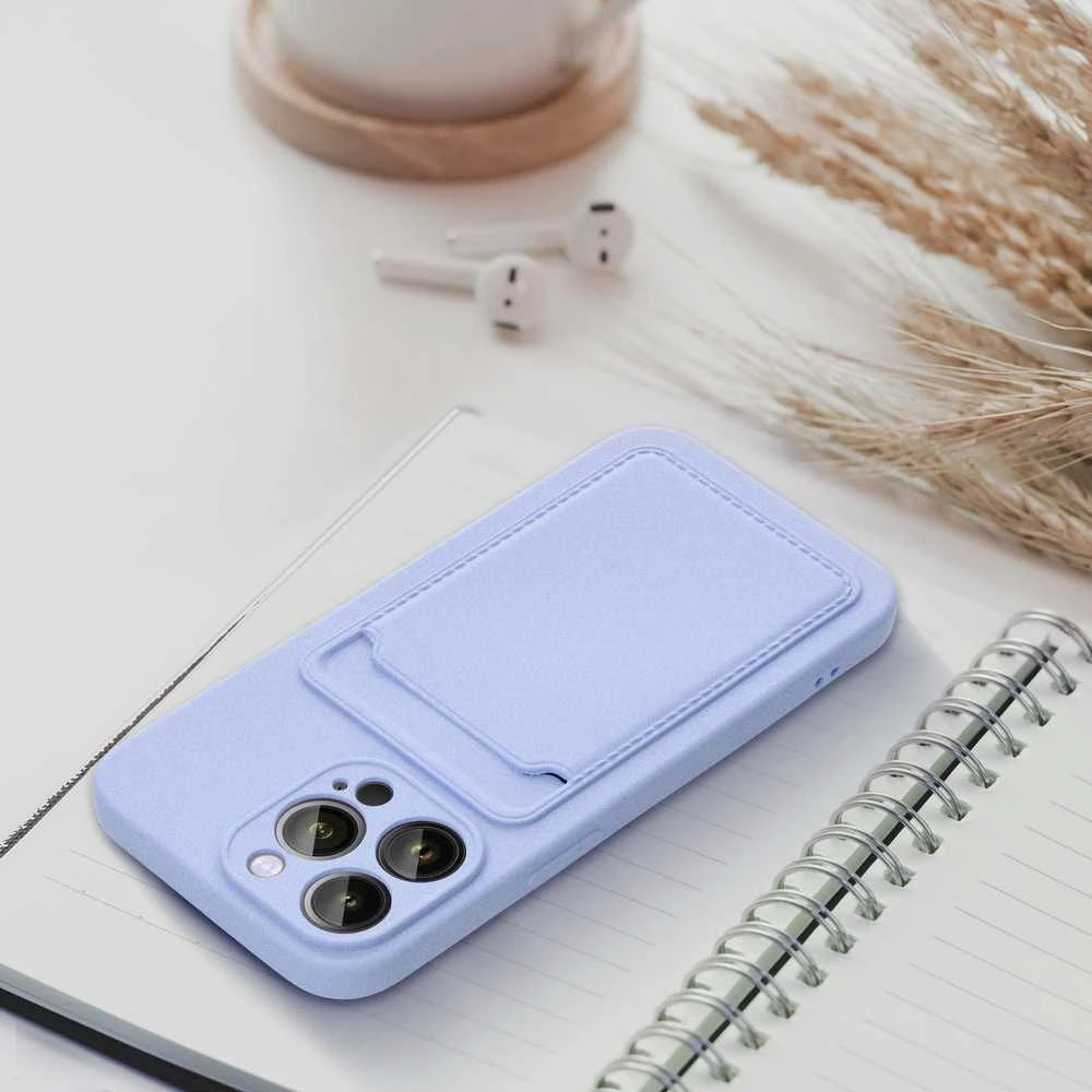 Forcell OEM dėklas, skirtas iPhone 13 PRO MAX, kortelių dėklas, violetinė
