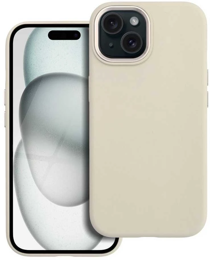 „iPhone 15“ dėklas „Forcell F-Protect Frame Premium“, suderinamas su „Magsafe“ antikvarinėmis baltomis