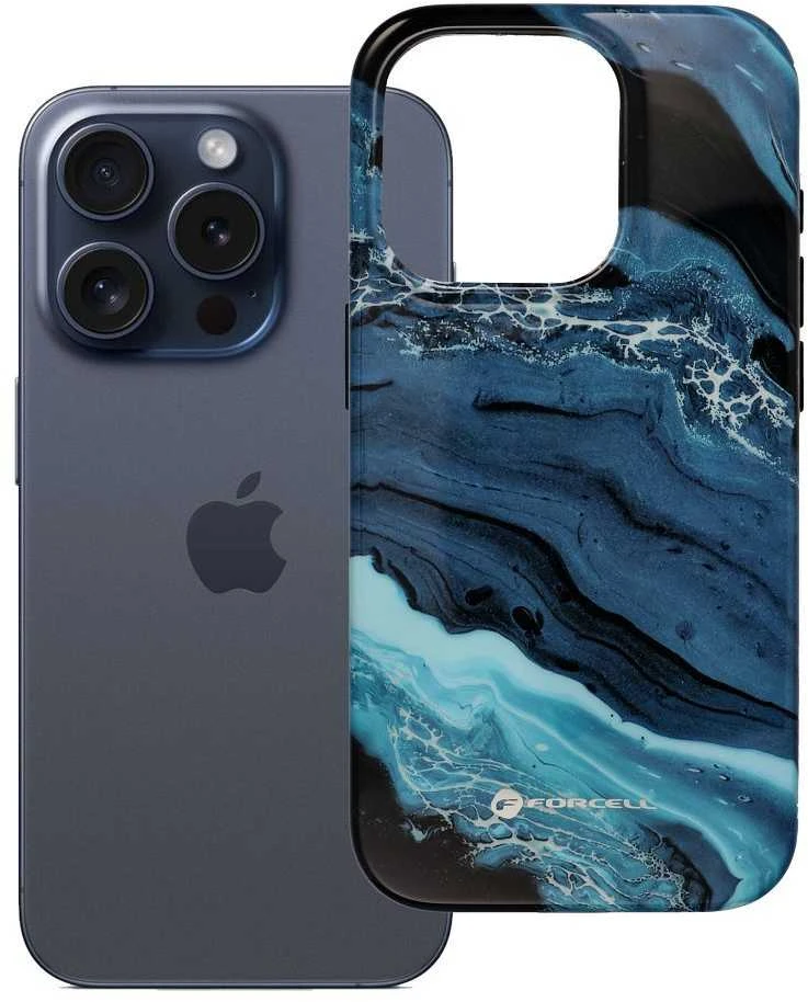 „iPhone 15 PRO Forcell F-Protect Mirage“ dėklas, suderinamas su „Magsafe Military Drop Test“ giliavandenėje jūroje.