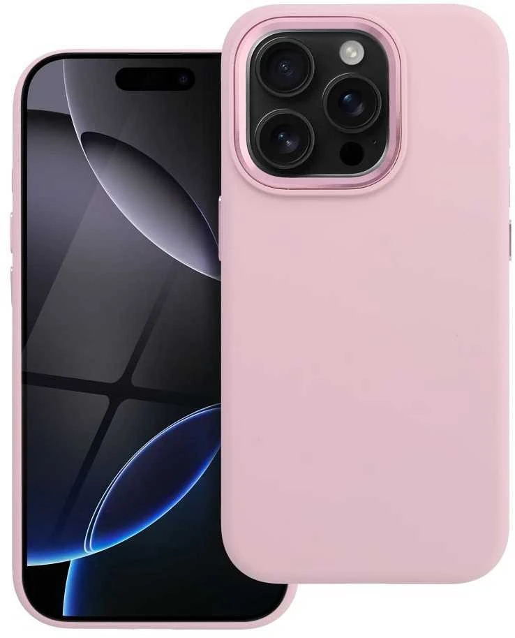 „iPhone 15 PRO Forcell F-Protect Frame Premium“ dėklas, suderinamas su „Magsafe“, rožinis