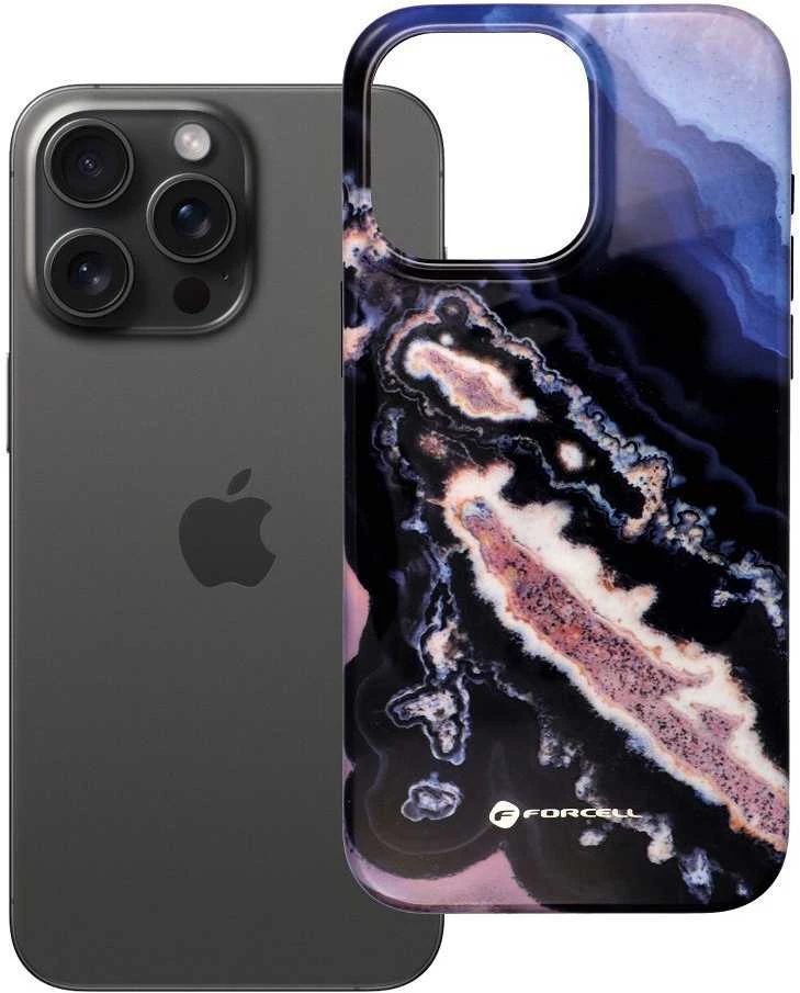 iPhone 15 PRO MAX dėklas Forcell F-Protect Mirage, suderinamas su Magsafe Military Drop-Test auksinis isoluotas