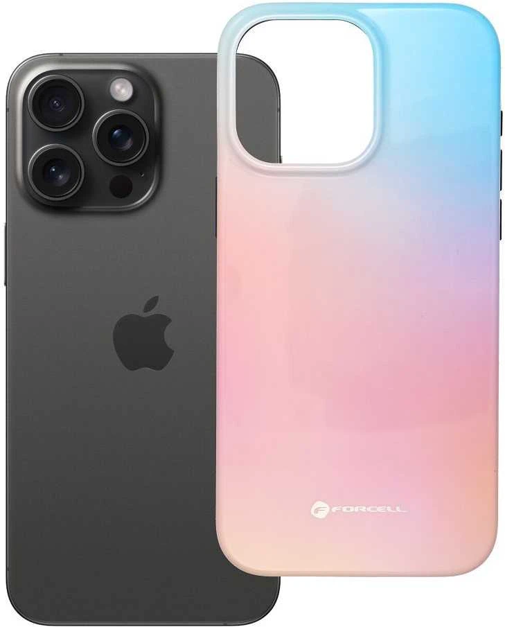 „iPhone 15 PRO MAX“ dėklas „Forcell F-Protect Mirage“, suderinamas su „Magsafe Military Drop-Test“ – mažas mėlynas