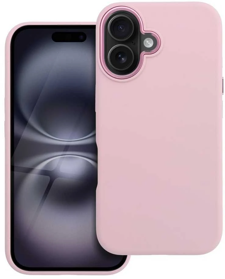 „iPhone 16 Forcell F-Protect Frame Premium“ dėklas, suderinamas su „Magsafe“, rožinis