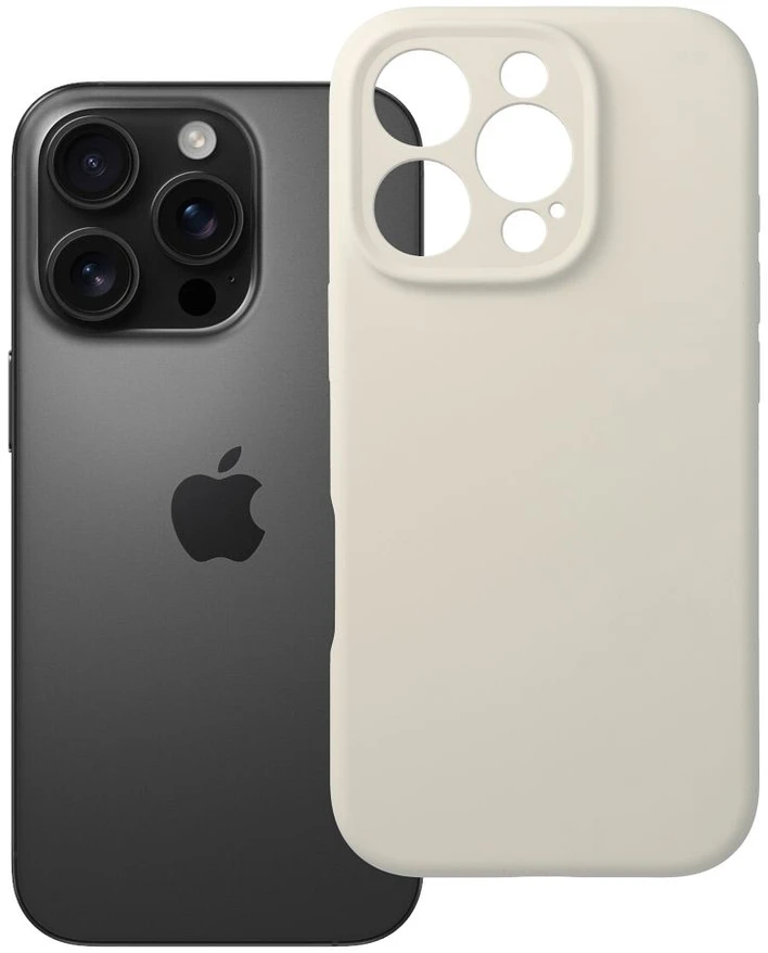 „iPhone 16 PRO“ dėklas „Forcell F-Protect Rubber Premium“, suderinamas su „MagSafe“ antikvarinėmis baltomis