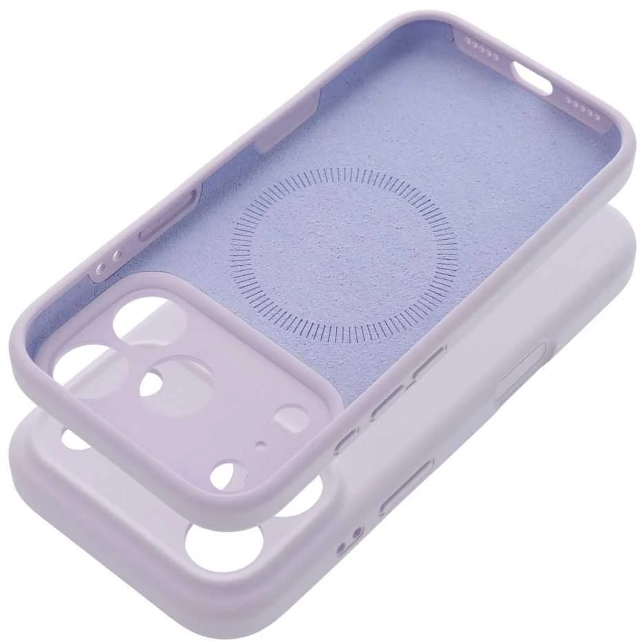„iPhone 16 PRO MAX“ dėklas „Forcell F-Protect Rubber Premium“, suderinamas su „MagSafe“, alyvinės spalvos