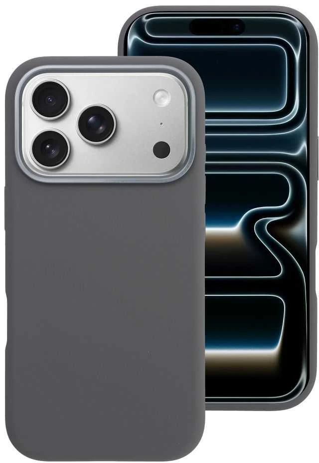 „iPhone 16e“ (SE4 2025) / 17e „Forcell F-Protect Frame Premium“ dėklas, suderinamas su „Magsafe“ pilka spalva
