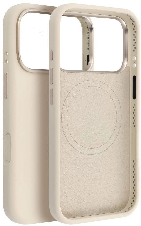 „iPhone 16e“ (SE4 2025) / 17e „Forcell F-Protect Frame Premium“ dėklas, suderinamas su „Magsafe antique baltas 0INT“