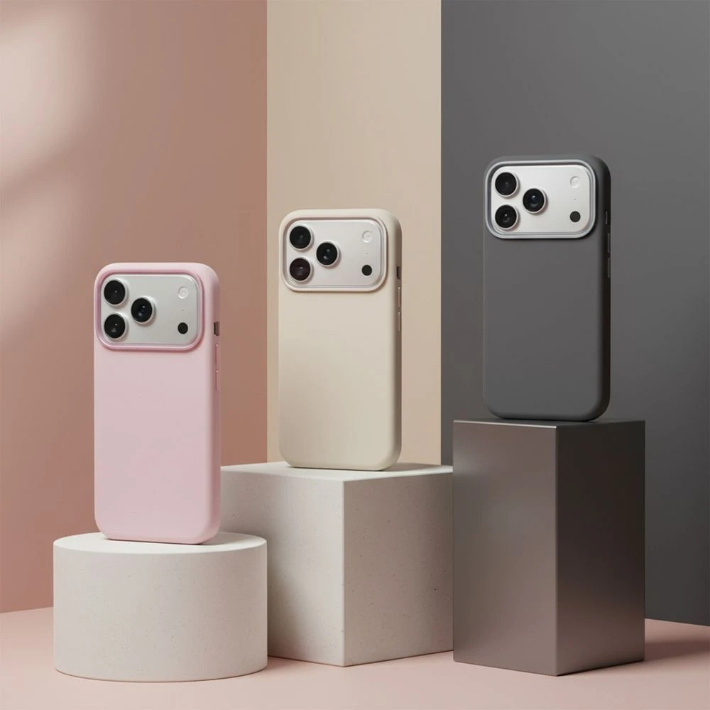 „iPhone 16e“ (SE4 2025) / 17e „Forcell F-Protect Frame Premium“ dėklas, suderinamas su „Magsafe“ pilka spalva