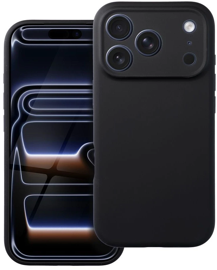 „iPhone 16e“ (SE4 2025) / 17e „Forcell F-Protect Rubber Premium“ dėklas, suderinamas su „MagSafe“ juodas