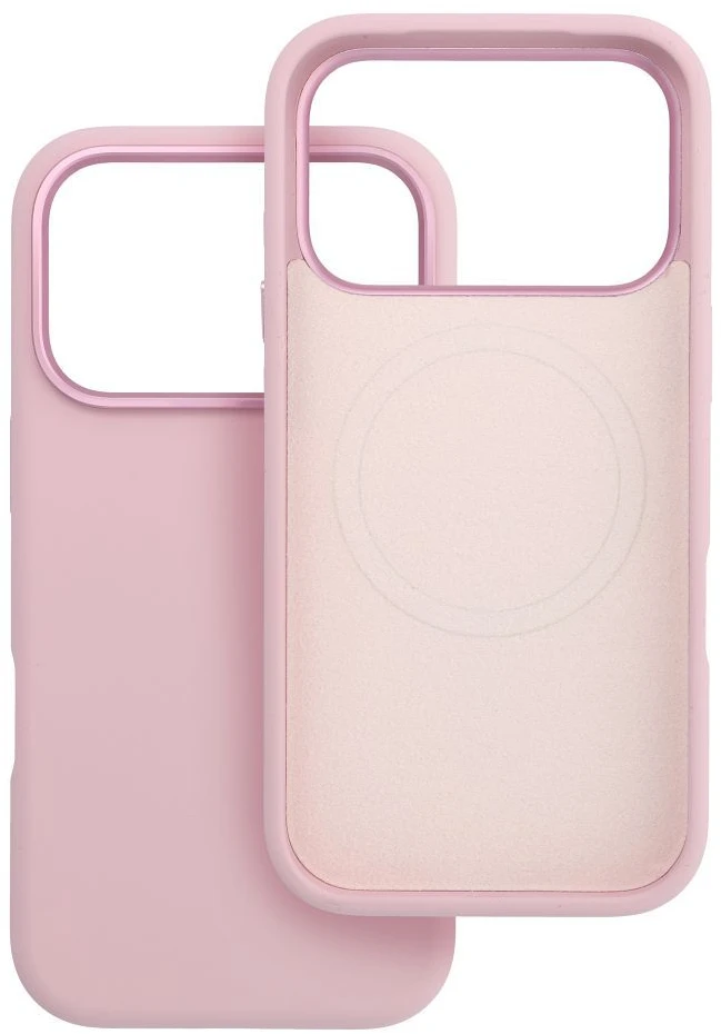 „iPhone 16e“ (SE4 2025) / 17e „Forcell F-Protect Frame Premium“ dėklas, suderinamas su „Magsafe“ jungtimi, rožinis