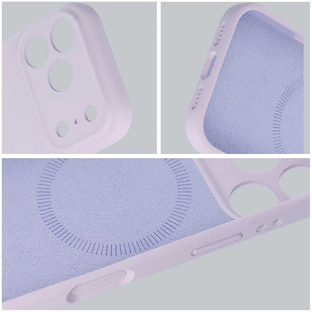 „iPhone 16e“ (SE4 2025) / 17e „Forcell F-Protect Rubber Premium“ dėklas, suderinamas su „MagSafe“, alyvinės spalvos