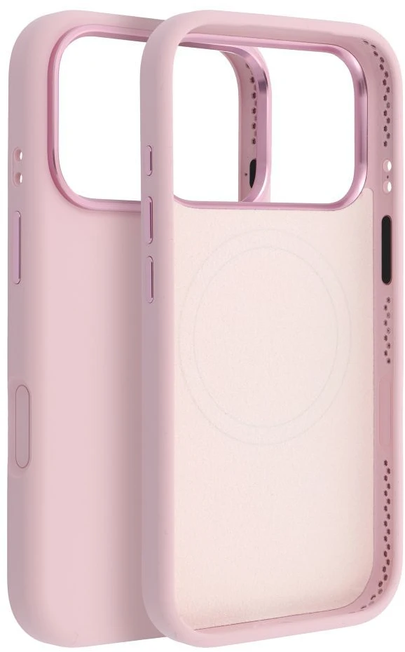 „iPhone 16e“ (SE4 2025) / 17e „Forcell F-Protect Frame Premium“ dėklas, suderinamas su „Magsafe“ jungtimi, rožinis