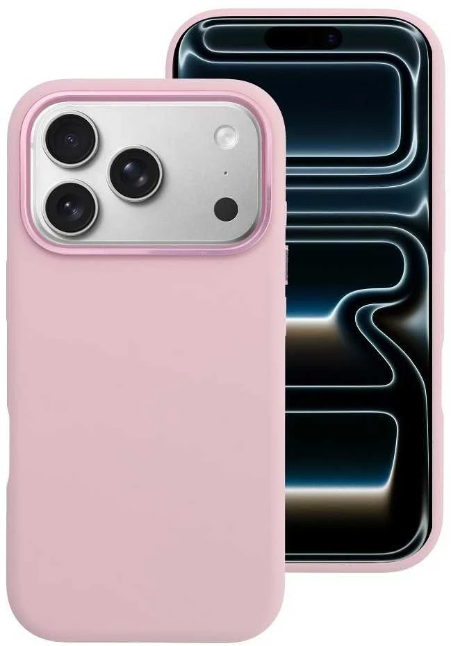 „iPhone 16e“ (SE4 2025) / 17e „Forcell F-Protect Frame Premium“ dėklas, suderinamas su „Magsafe“ jungtimi, rožinis