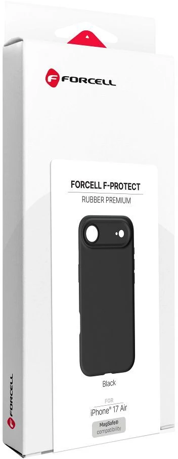 „iPhone 17 AIR“ dėklas „Forcell F-Protect Rubber Premium“, suderinamas su „MagSafe“ juodas