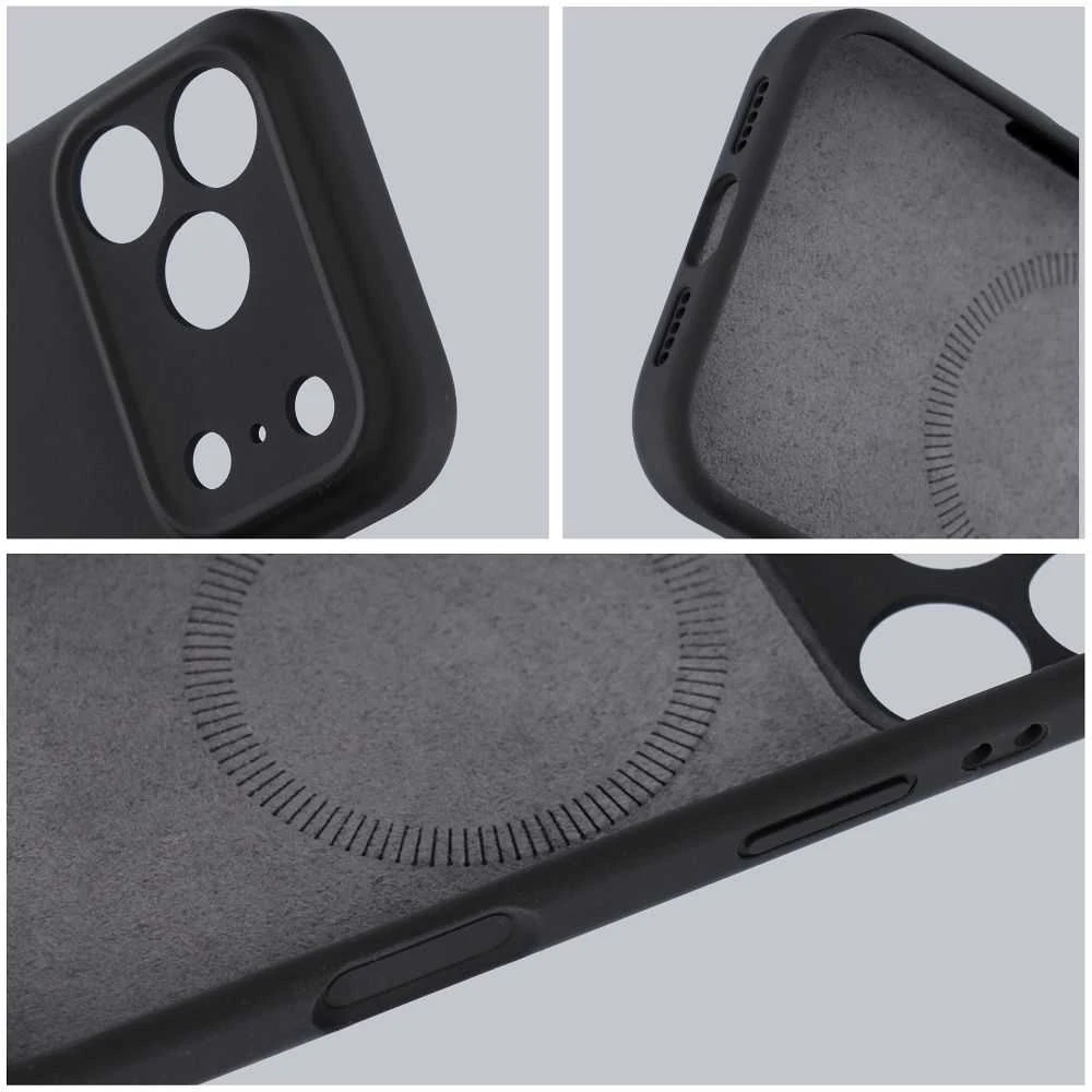 „iPhone 17 AIR“ dėklas „Forcell F-Protect Rubber Premium“, suderinamas su „MagSafe“ juodas