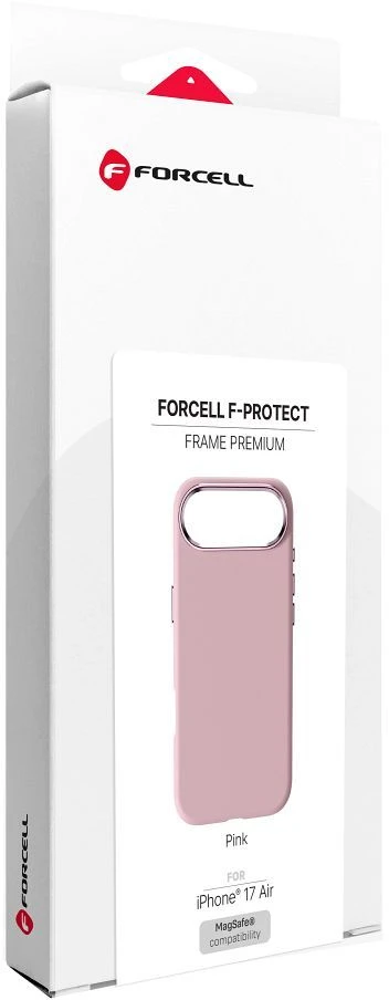 „iPhone 17 AIR“ dėklas „Forcell F-Protect Frame Premium“, suderinamas su „Magsafe“, rožinis
